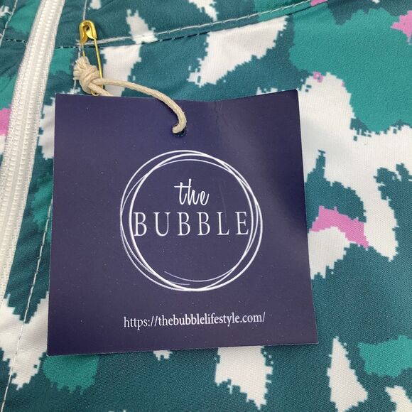 The Bubble Womens Poncho‎ Lefty Hooded Jacket Green Size Medium NWT - Picture 8 of 12